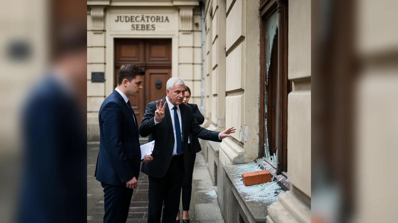 Judecătorii din Sebeș au întârziat aproape trei ani trimiterea în instanță a unui bărbat acuzat că a făcut țăndări un geam cu o cărămidă