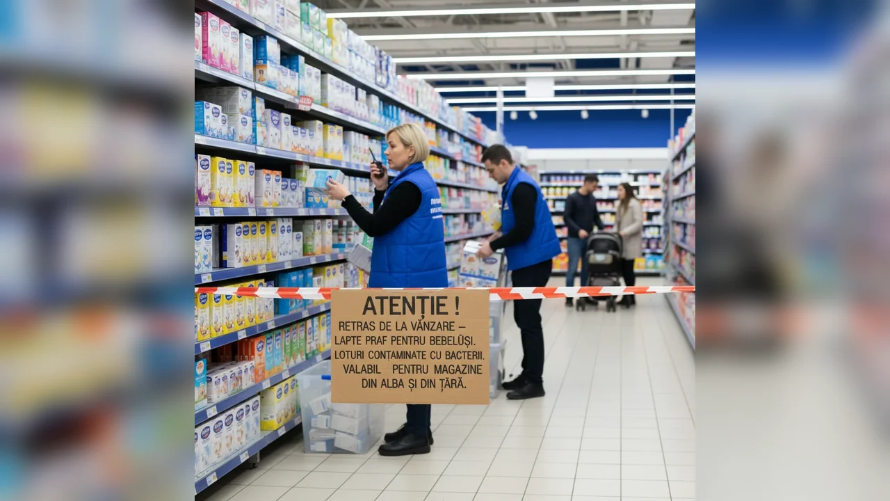 Lapte praf pentru bebeluși retras din magazinele din Alba și alte zone din țară din cauza contaminării bacteriene