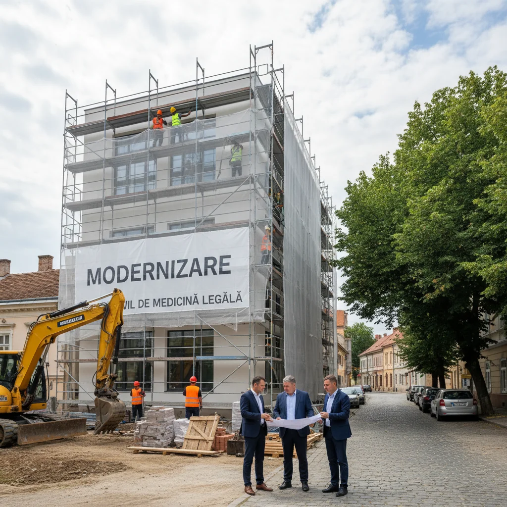 Lucrări de modernizare anunțate la clădirea Serviciului de Medicină Legală Alba Iulia