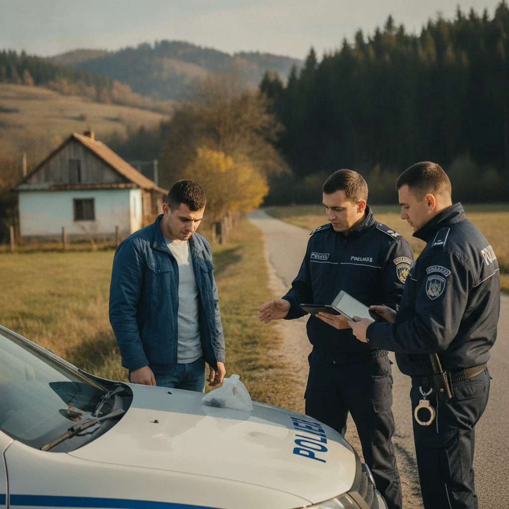 Miercurea Sibiului: tânăr din Alba, dosar penal pentru vehicul neînregistrat