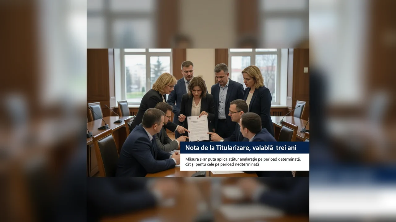 Nota de la Titularizare va fi valabilă trei ani pentru angajări