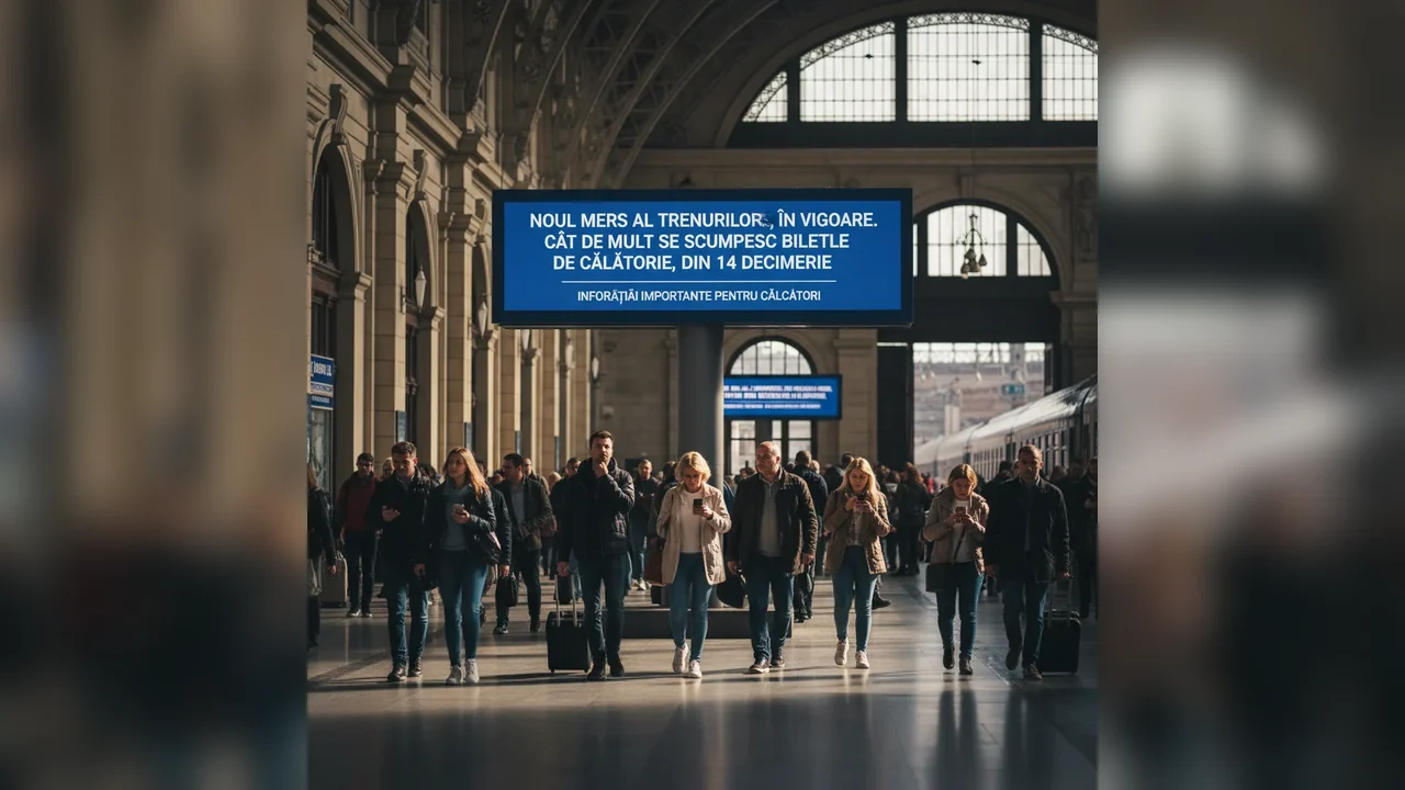 Noul Mers al Trenurilor 2024 și Creșterea Tarifelor la Bilete din 14 Decembrie