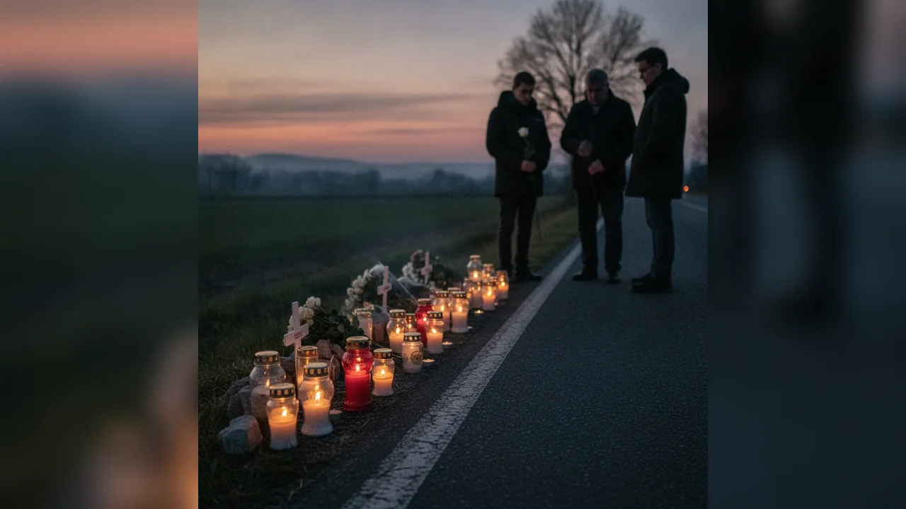 Omagiu la locul accidentului mortal din Bucerdea Grânoasă
