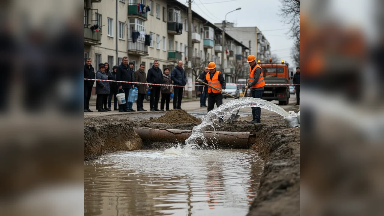 oprire temporară a apei potabile într-un cartier al orașului