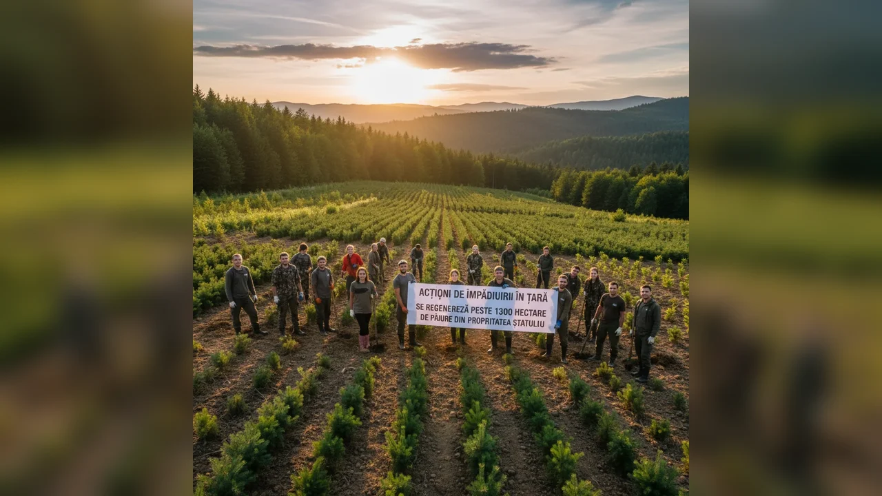Peste 1300 hectare de pădure de stat împădurite