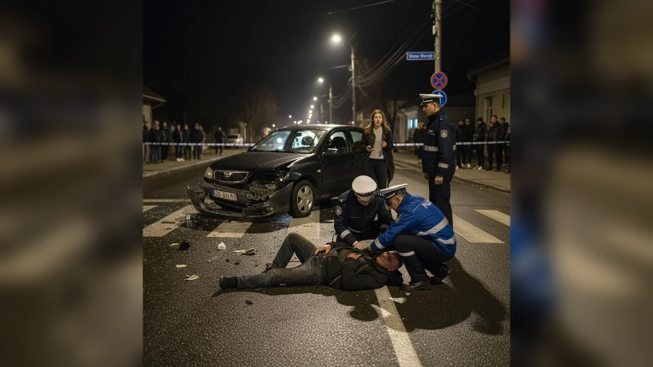 Pieton băut, rănit grav de un autoturism la Ocna Mureș după o traversare neregulamentară