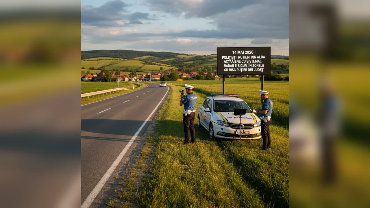 Poliția din Alba folosește radarul e-SIGUR pentru siguranța rutieră