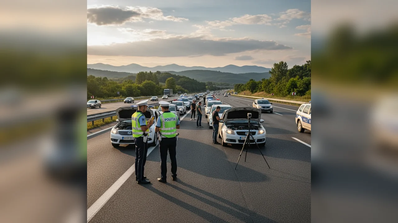 Poliția Rutieră Alba a sancționat peste 100 de șoferi pe DN1, cei mai mulți prinși cu viteză peste limită