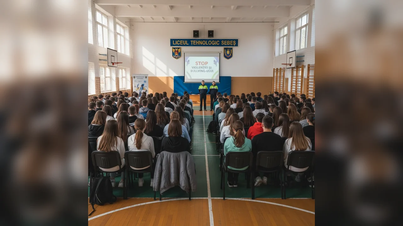 Polițiștii din Sebeș au discutat cu peste 250 de elevi despre violență și consecințele bullyingului
