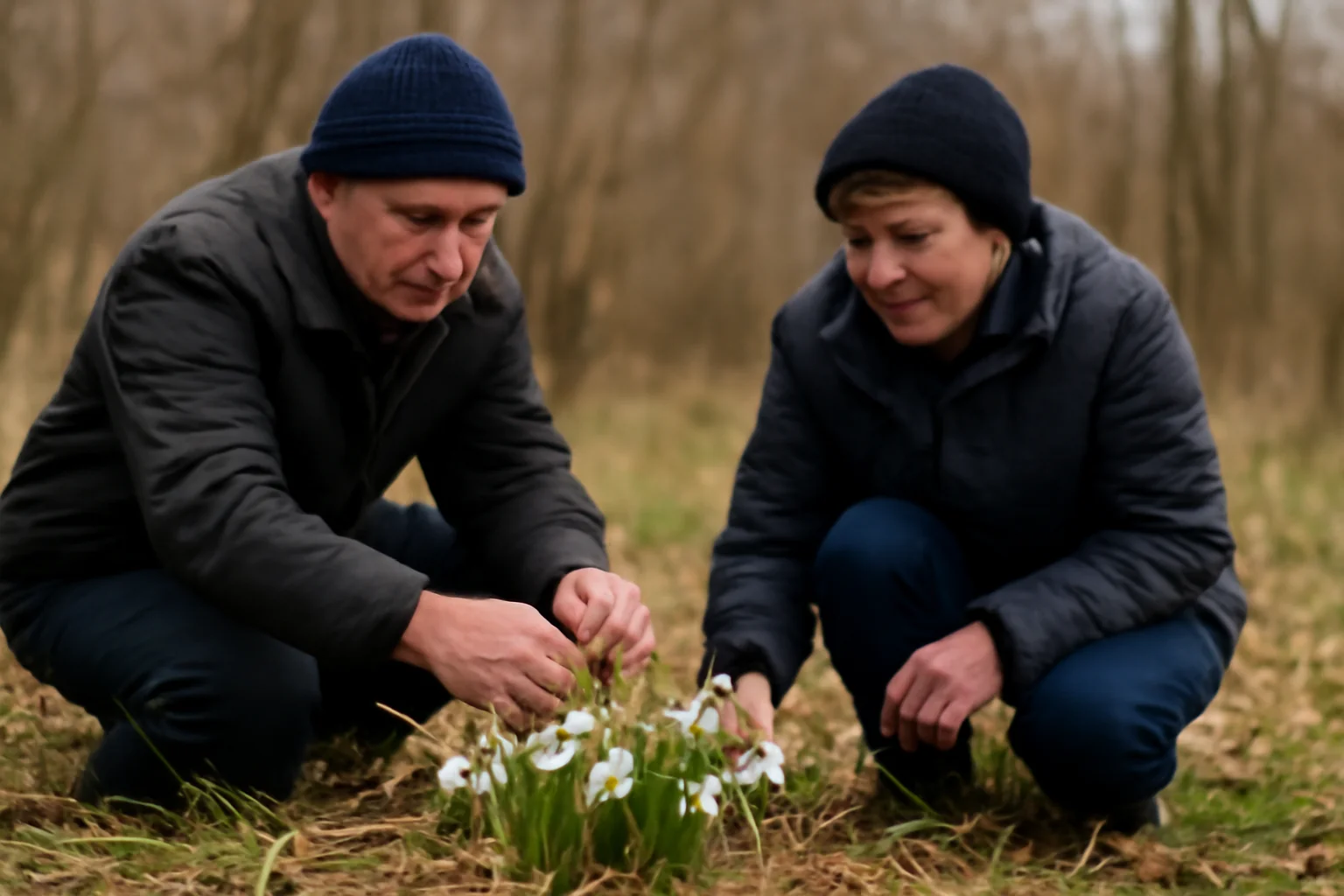 Primii ghiocei anunță începutul de primăvară la Lunca Ampoiței, lângă Alba Iulia