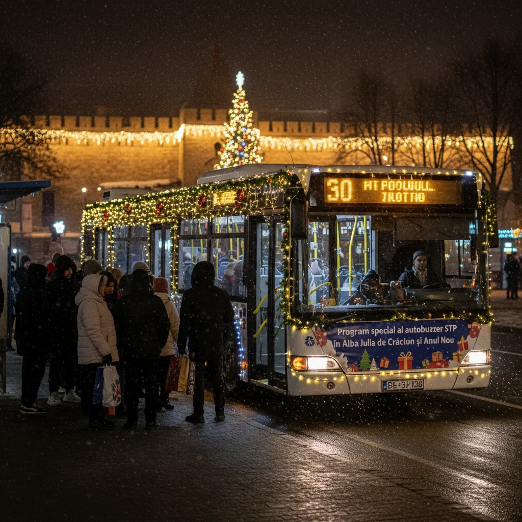 Program modificat la autobuzele STP în Alba Iulia de Crăciun și de Anul Nou