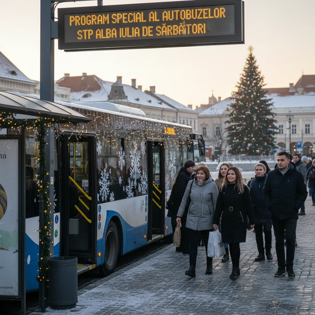 Program special al autobuzelor STP în Alba Iulia de sărbători, anunțat pentru iarna 2025–2026