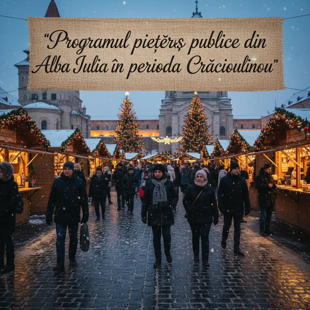 Programul piețelor publice din Alba Iulia în perioada Crăciunului 2025
