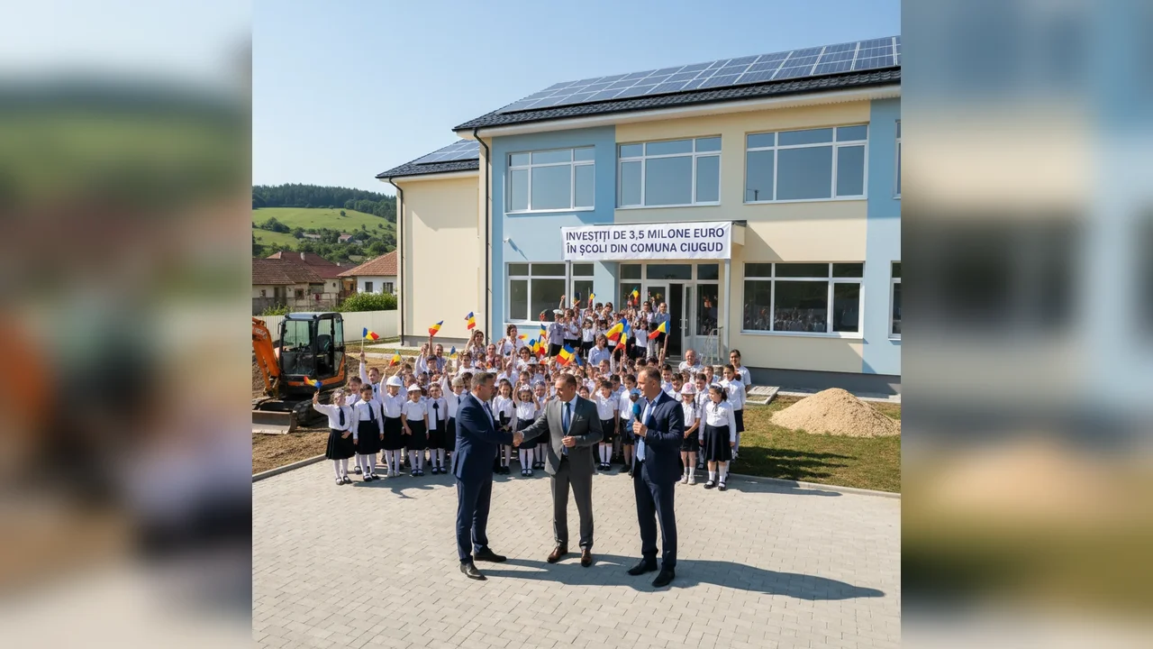 Proiect educațional major lângă Alba Iulia: investiții de 3,5 milioane de euro în școlile din comuna Ciugud