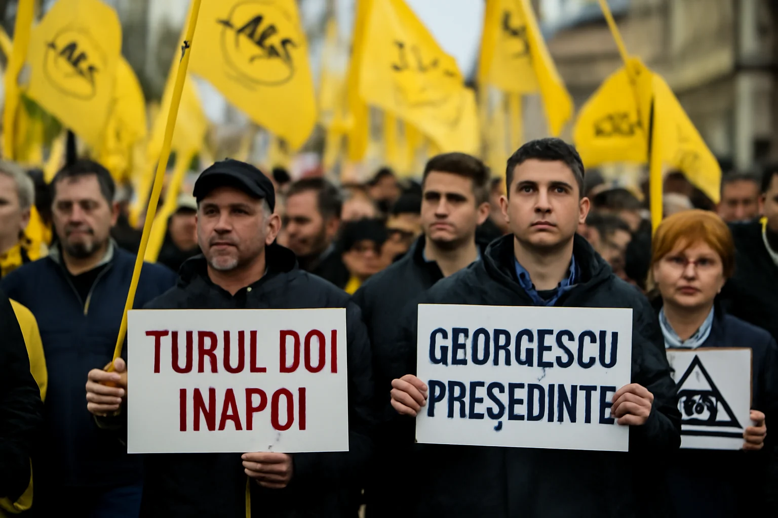 Protestul AUR de la Alba Iulia, între lozinci ca Turul doi înapoi, Georgescu președinte și mesaje conspiraționiste