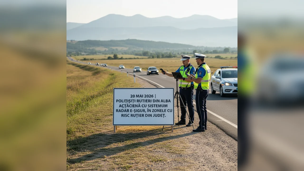 Radar e-SIGUR ajută poliția rutieră din Alba în zonele cu risc