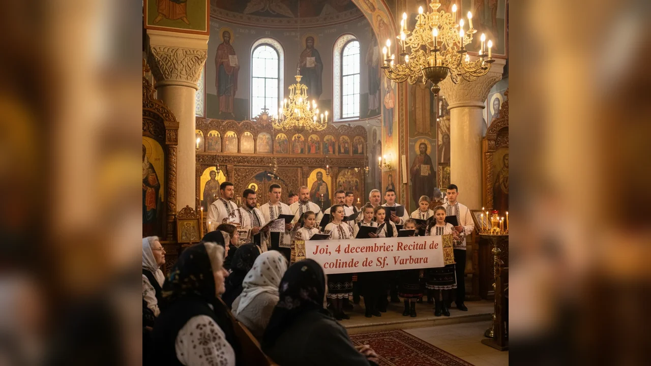 Recital de colinde dedicat Sf. Varvara la Biserica Ortodoxă Pogorârea Sfântului Duh din Abrud