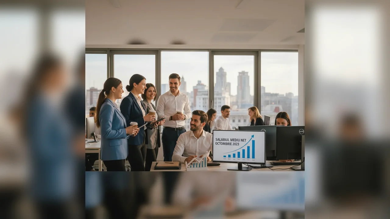 Salariul mediu net în România a urcat cu 4,3% în octombrie, ajungând aproape de 5.500 lei – date INS