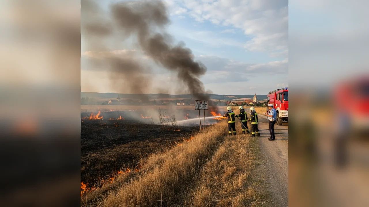 Sancțiune de 5.000 lei după un incendiu de vegetație uscată la Șard, Alba Iulia