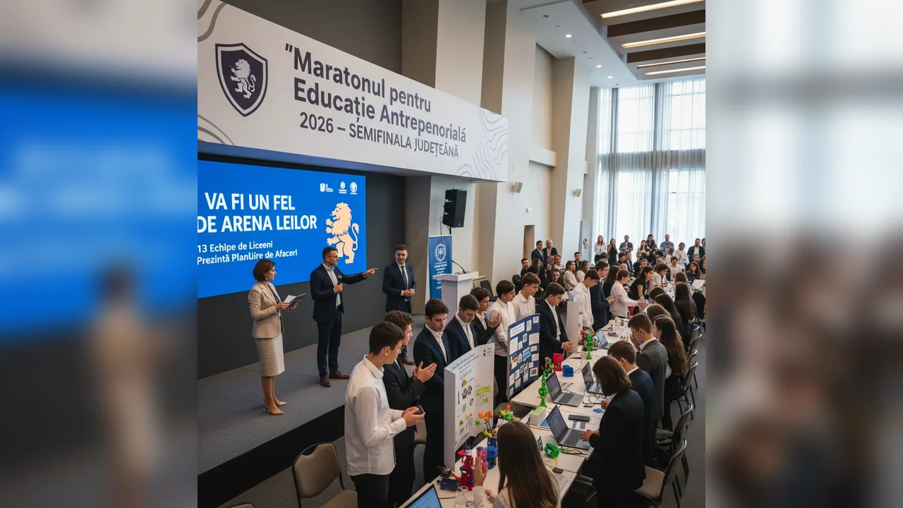 Semifinala Maratonului pentru Educație Antreprenorială 2026 la Alba Iulia cu 13 echipe de liceeni