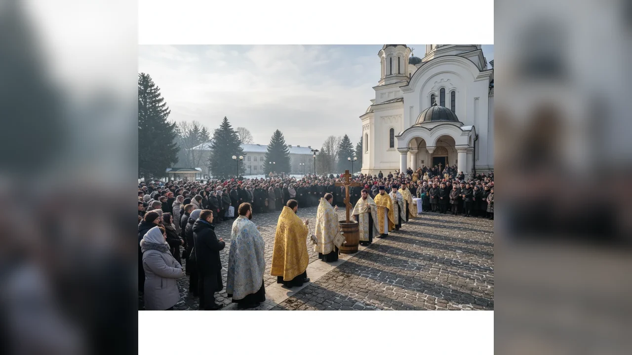 Slujba de Bobotează 2026 la Alba Iulia: sute de credincioși la Catedrala Încoronării