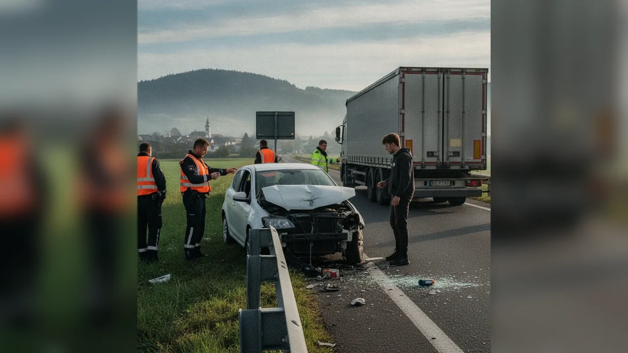 Șofer de 20 de ani din Sebeș, depistat băut după un accident pe DN 14B