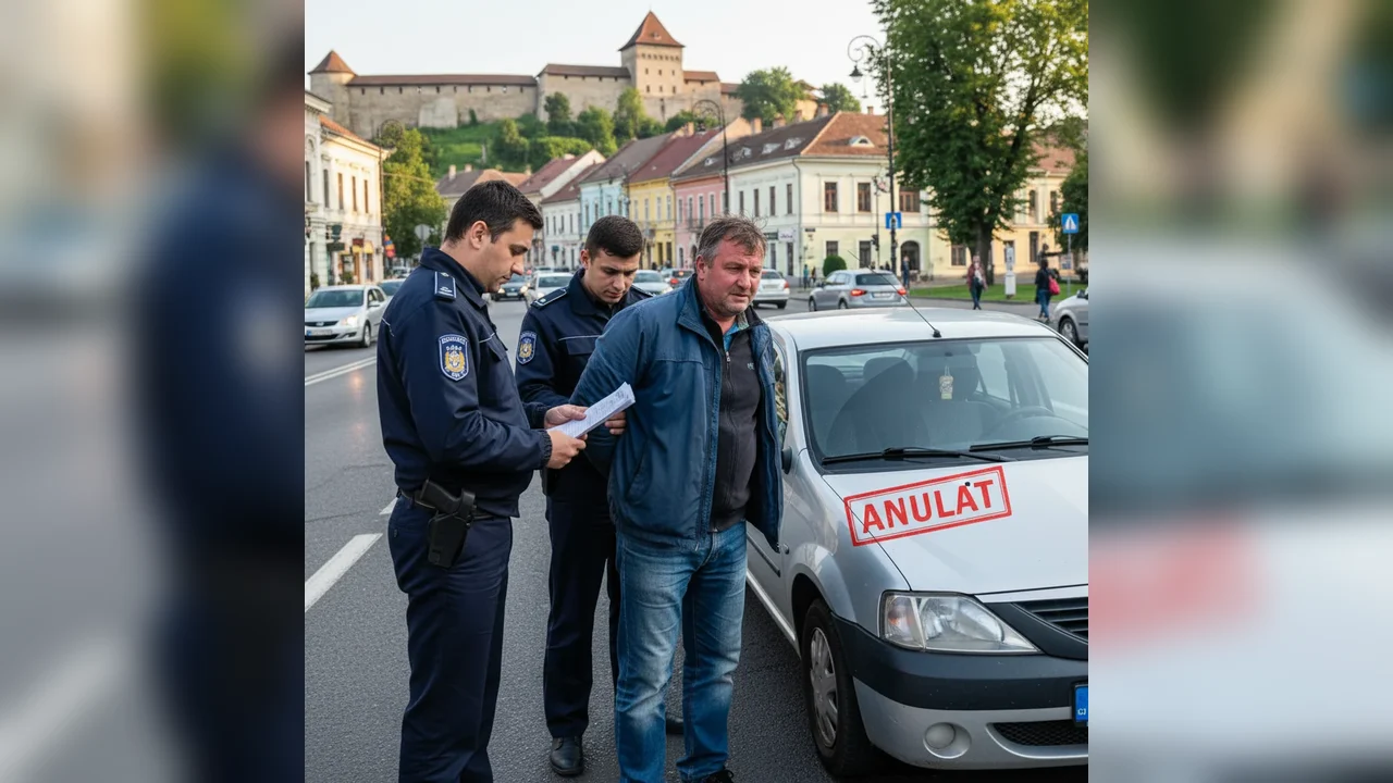 Șofer de 66 de ani, depistat în trafic în Alba Iulia cu permisul anulat