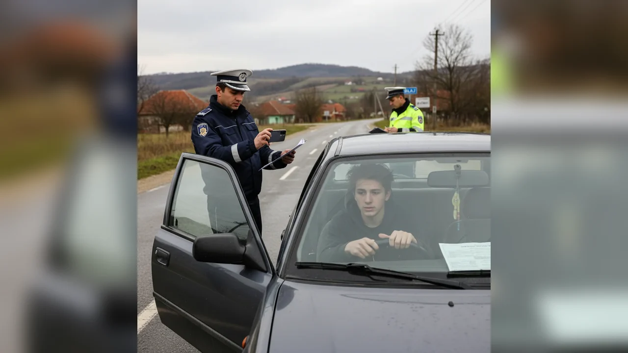 Tânăr de 19 ani din Blaj prins la volan cu permisul suspendat, sub cercetare polițienească