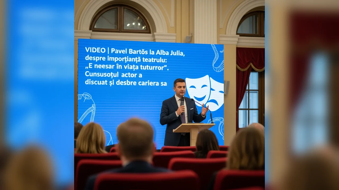 Teatrul, esențial în viața noastră, discutat de Pavel Bartoș in Alba Iulia