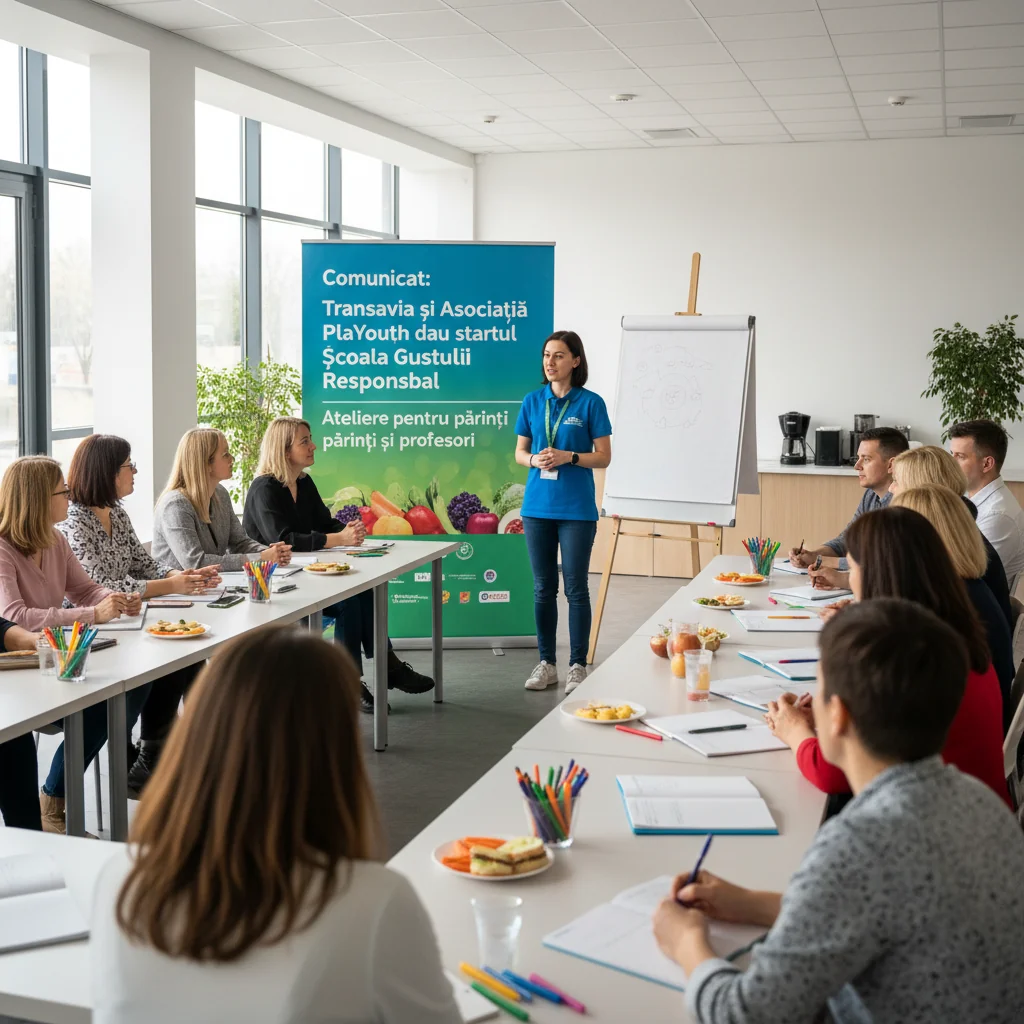 Transavia și Asociația PlaYouth lansează caravana Școala Gustului Responsabil, cu ateliere dedicate părinților și profesorilor