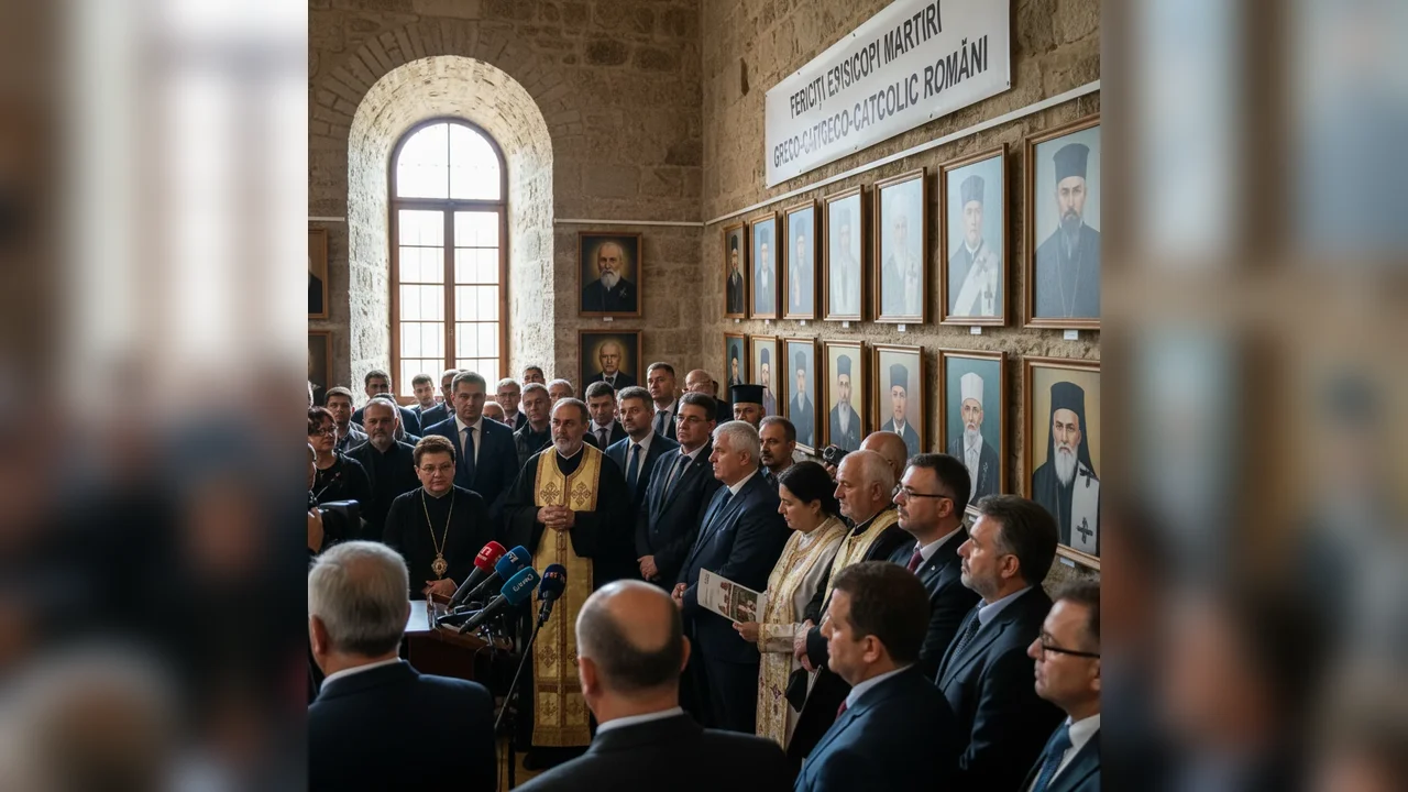 Vernisajul expoziției Fericiții Episcopi Martiri Greco-Catolici Români la Sala Unirii Alba Iulia